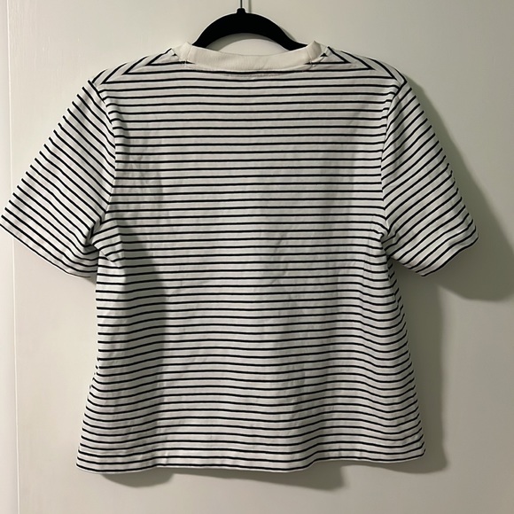 COS Clean Cut T-Shirt Black/White Stripe Size M - Picture 4 of 4